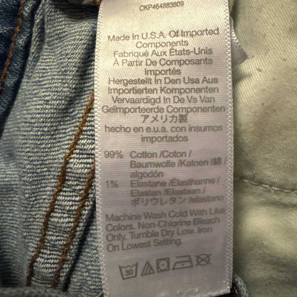 Madewell Perfect Vintage Straight Leg Mid Rise Blue Jeans Women's size 23 - Picture 12 of 13